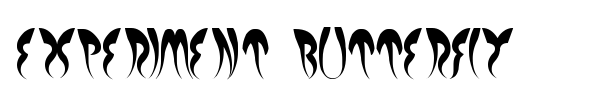 Experiment Butterfly font preview